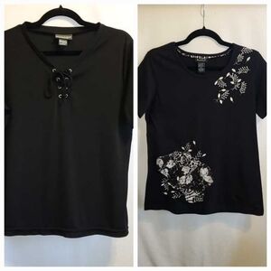 Lot Of 2 Short-Sleeved Women's Tees Size Medium
